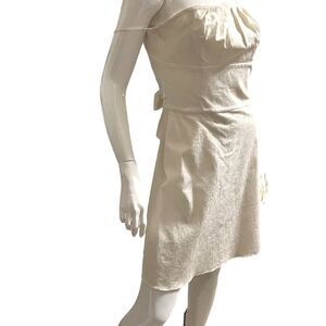 White House Black Market White Strapless Mini Dress size 2